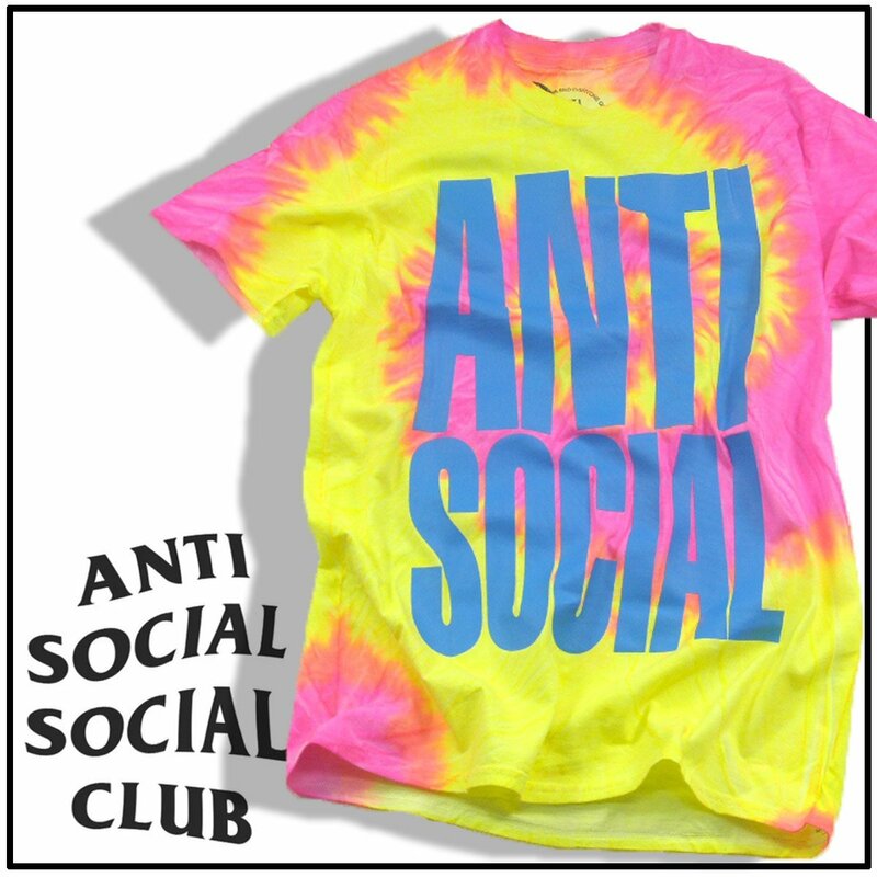 新品 ANTI SOCIAL SOCIAL CLUB 【タイダイ】半袖 Tシャツ USA製 定価１万４１９０円 M ★351685 アンチソーシャルソーシャルクラブ ピンク