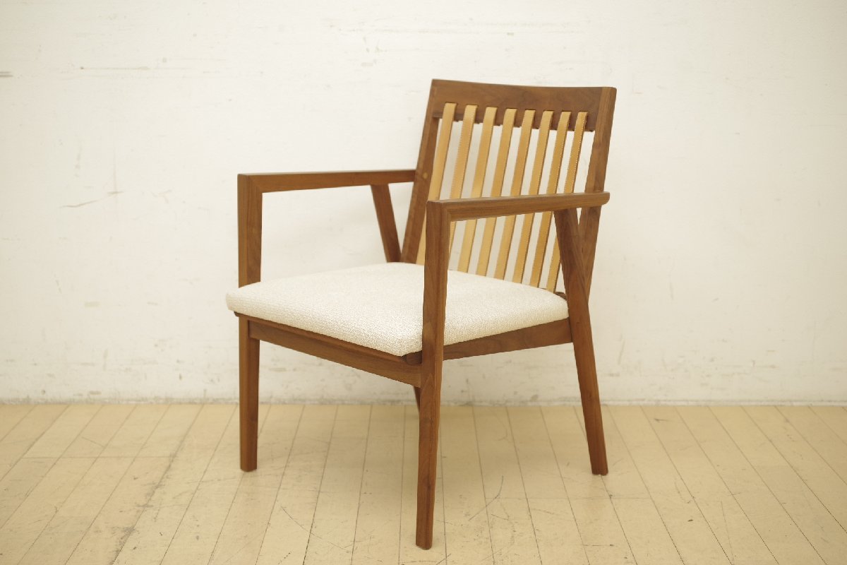 展示品 Ritzwell リッツウェル BLAVA ブラヴァ アームチェア ウォールナット ダイニングチェア イージーチェア モダン ナチュラル A