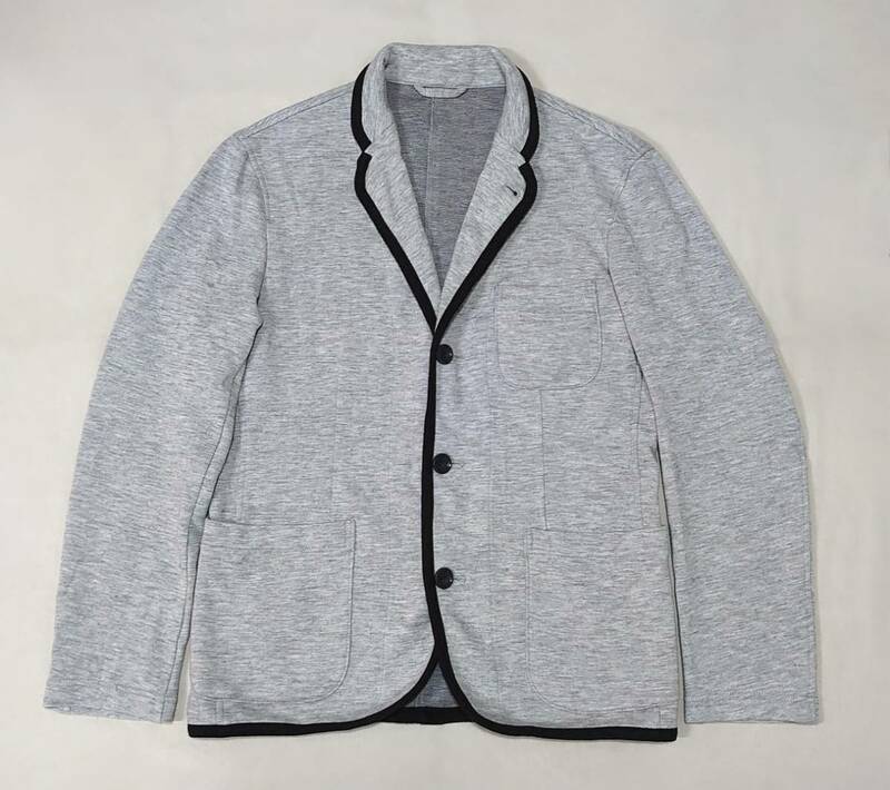 uniform experiment 13ss STRETCH JERSEY 3 BUTTON PIPING JACKET 1 グレー ユニフォームエクスペリメント ジャージー ジャケット SOPHNET