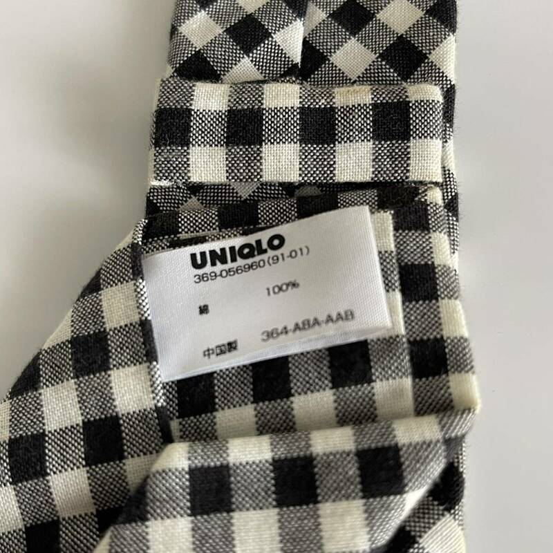 UNIQLO（ユニクロ） ダークネイビーチェックネクタイ