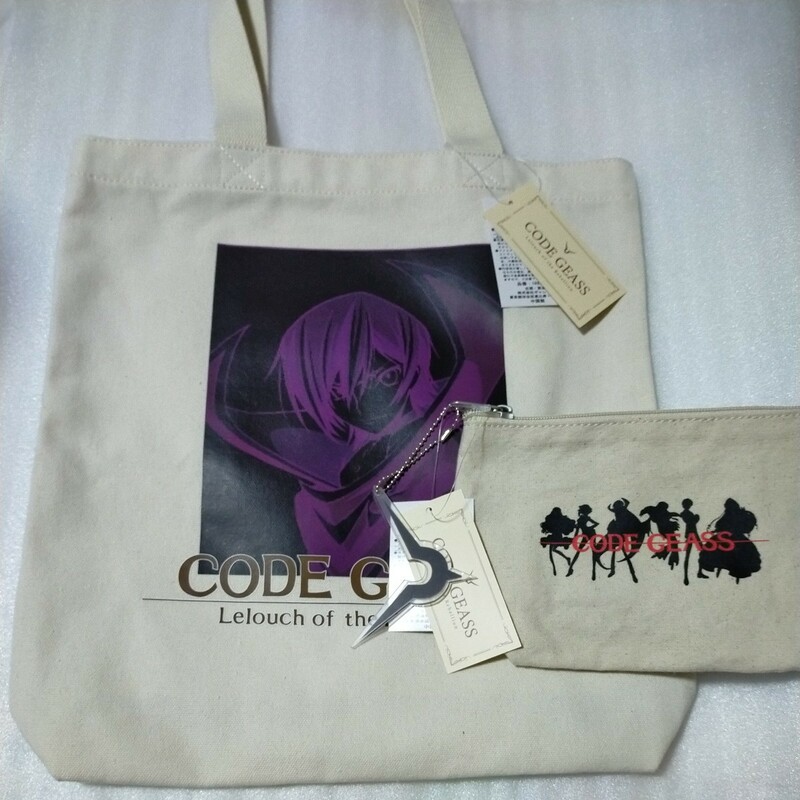 新品 2点セット トートバッグ ポーチ コードギアス 15周年 復活のルルーシュ 反逆のルルーシュ CODE GEASS 15th ANNIVERSARY ルルーシュ