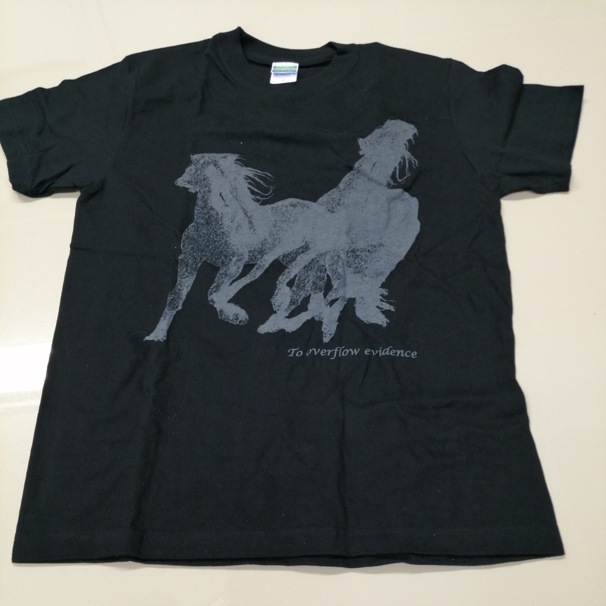 C04 バンドTシャツ　トゥオーバーフロウエヴィデンス　馬　RO OVER FLOW EVIDENCE