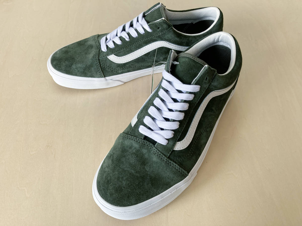 【特価】28.5cm 緑 バンズ オールドスクール VANS OLD SKOOL [ PIG SUEDE ] GRAPE LEAF/T.WHITE US10.5/28.5cm VN0A4BW250K 撥水