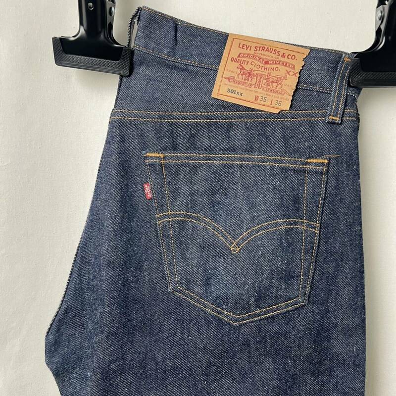 90s ビンテージ Levis リーバイス 501 USA製 ジーンズ 35/36 ノンウォッシュ ニアデッドストック 