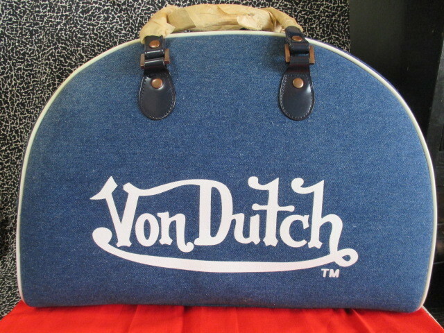 ★Von Dutch ボンダッチ ボストンバッグ　デニム　旅行　鞄　ジーンズ　新品タグ付き