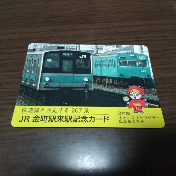 JR東日本・電車カード（快速線と並行する207系・金町駅）