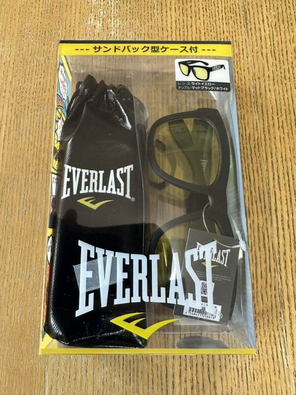 EVERLAST エバーラスト frogskins(フログスキン)型サングラス ライトイエローレンズ マットブラックフレーム