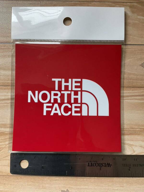 新品未開封　THE NORTH FACE ステッカー ノースフェイス　赤　ロゴ
