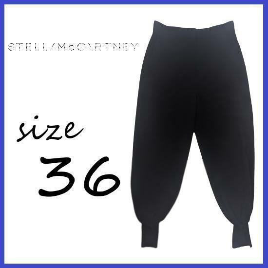 ステラマッカートニー STELLA McCartney テーパード パンツ ジョガーパンツ ボトムス 2015年 SFB03 36 ブラック 黒 レディース