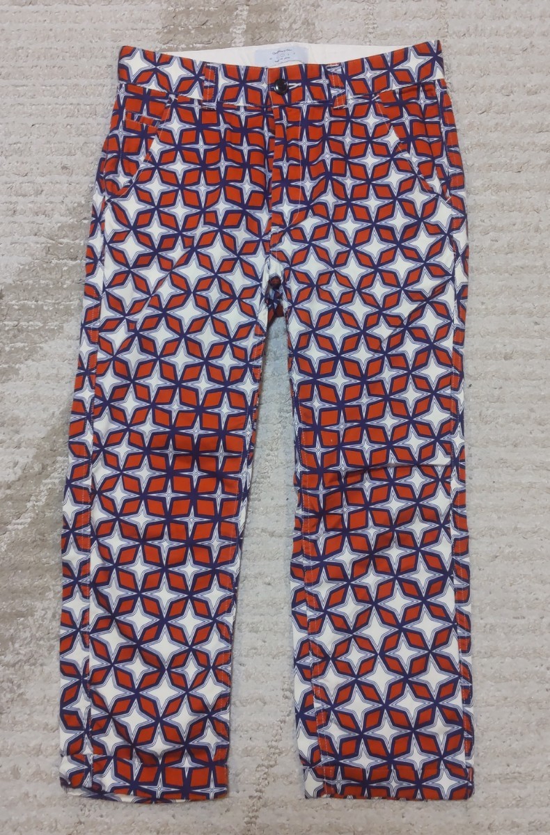 Ordinary fits　オーディナリーフィッツ　コットンパンツ 　限定　四菱柄　1号