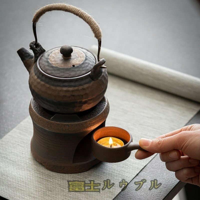 新入荷☆ 煎茶器セット 茶道具 煎茶道具 セラミック瓶＋茶香炉 アロマ炉 急須 陶器 容量425ml