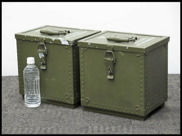 ●10) 2個セット! スウェーデン軍 木製ボックス M8610-012010 REPS VATTENMTRL/S ミリタリーボックス/輸送ボックス/輸送箱/小物入れ