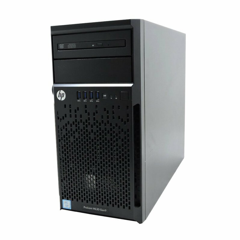 hp ProLiant ML30 Gen9 Xeon E3-1220 v5 3GHz 8GB 300GBx3台(SAS2.5インチ/12Gbps/RAID5構成) DVD-ROM AC*2 Smart Array P440 冗長電源