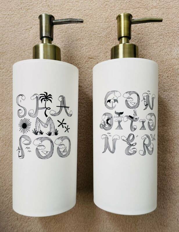 SHAMPOO +CONDITIONER SURF Design Bottles シャンプー+コンディショナー サーフデザイン ボトルused