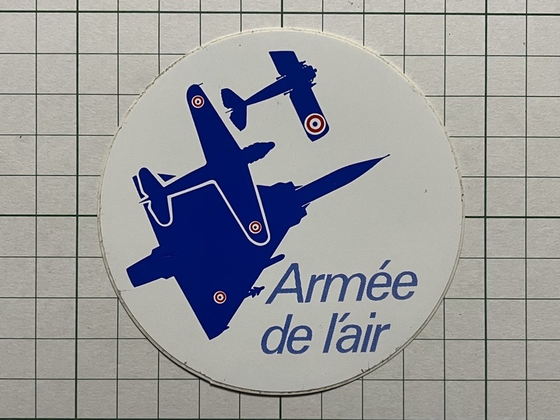古い外国のステッカー：ミリタリー 空軍 戦闘機 航空 飛行機 フランス ヨーロッパ ビンテージ カスタム +Aa