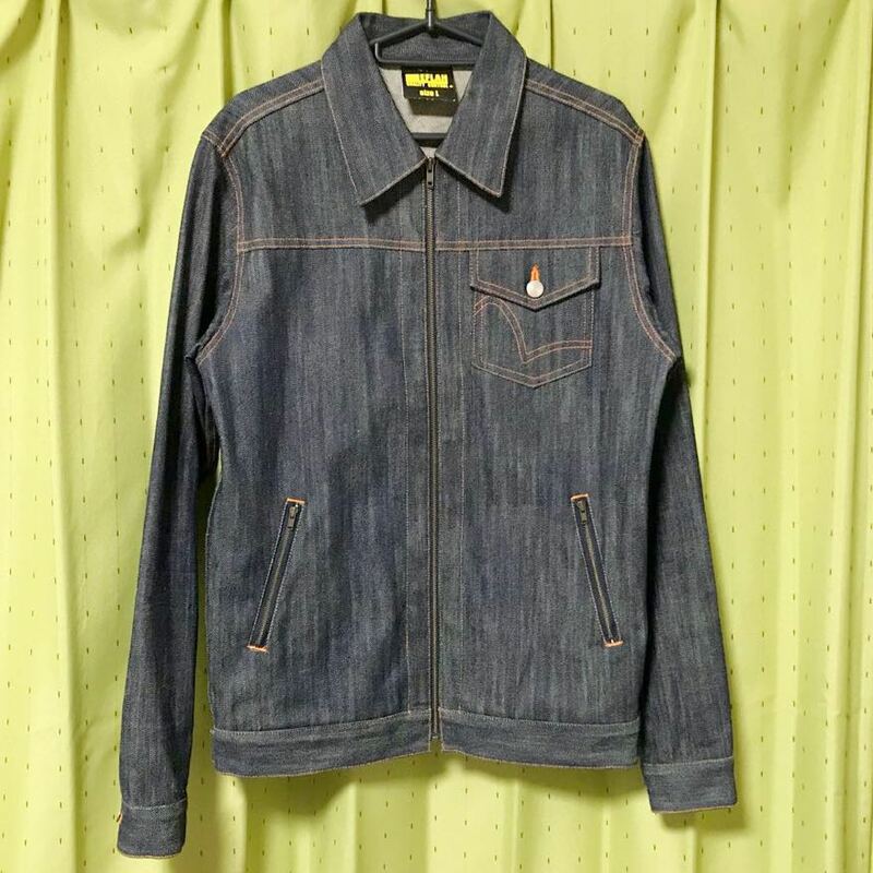 美品! 日本製 LEFLAH QUALITY CONTROL (レフラー クオリティー コントロール) デニム ジャケット (L) | Mens メンズ 日本製 MADE IN JAPAN