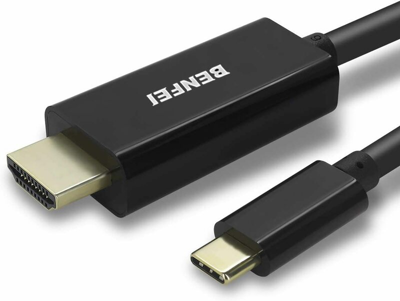 1.8M 1個 USB Type C（Thunderbolt 3）→HDMI 4K UHD 1.8Mケーブル、BENFEI USB