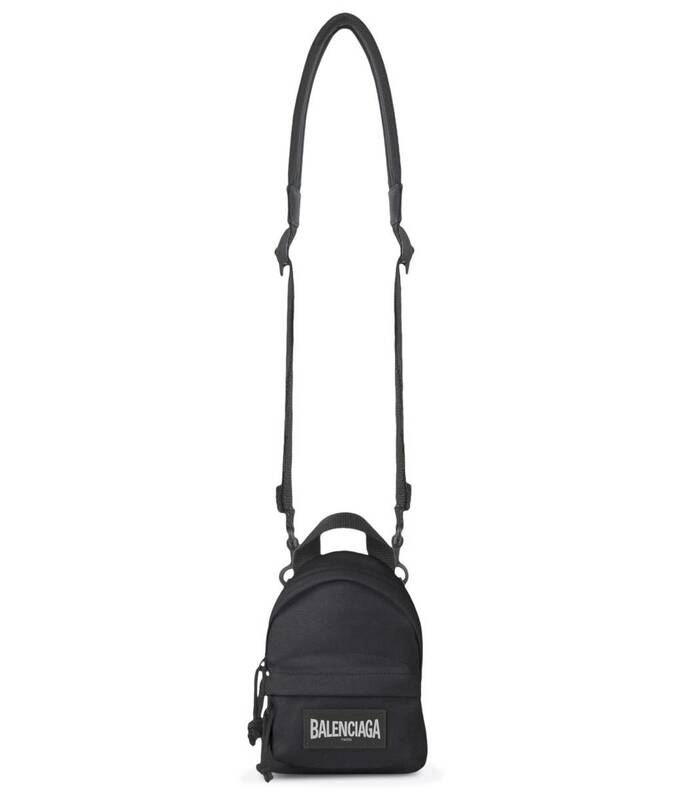 極美品 BALENCIAGA バレンシアガ オーバーサイズ ミニバックパック ブラック ショルダーバッグ ポーチ リュック デイパック 鞄 黒