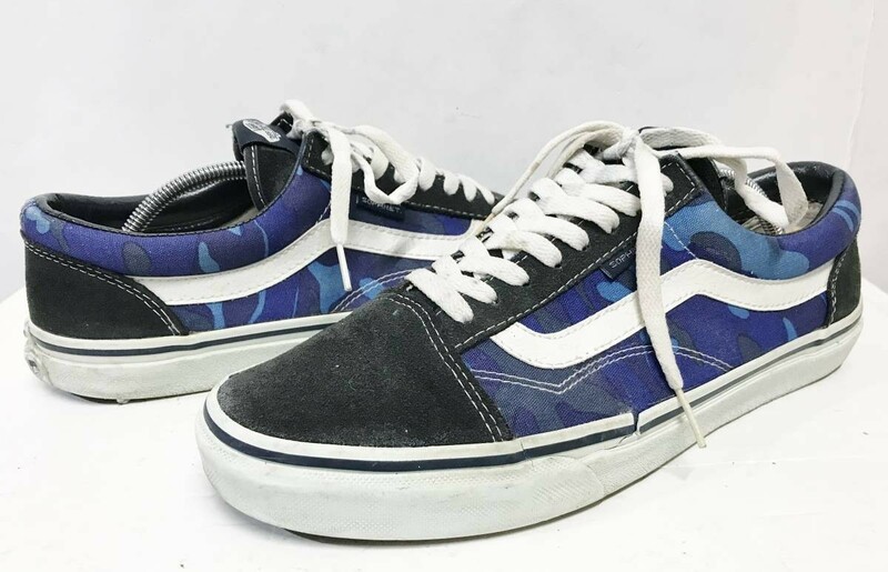 US10/28cm SOPHNET. × VANS V36SOPHNET. OLD SKOOL ブルーカモフラ ソフ バンズ オールドスクール スニーカー 靴 迷彩