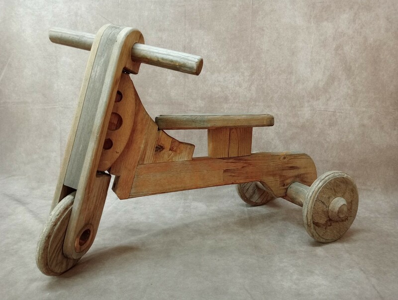 昭和レトロ 木製 三輪車 子供 おもちゃ 玩具 古い アンティーク ヴィンテージ TOY