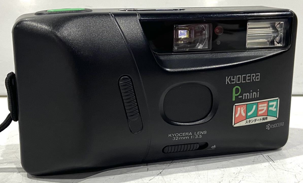 230405G☆ KYOCERA P-mini PANORAMA コンパクトフィルムカメラ ケース付 ♪配送方法＝おてがる配送宅急便(EAZY)♪