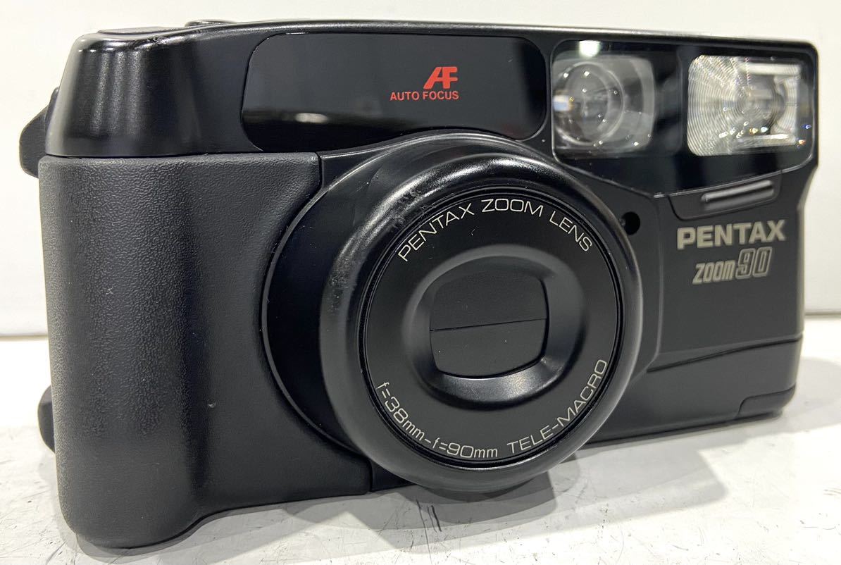 230410D☆ PENTAX ZOOM 90 PENTAX ZOOM LENS f=38mm-f=90mm TELE-MACRO コンパクトフィルムカメラ ♪配送方法＝宅急便(EAZY)♪