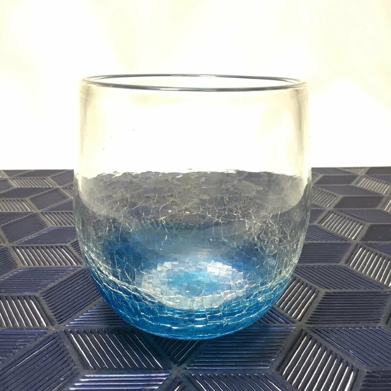 【現状保管品/TSH】冷茶グラス コップ カップ 琉球ガラス？ グラス HA0424