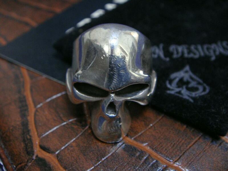 HIRTEEN DESIGNS サーティーンデザインズ KR-119 FLAT FACE SKULL RING フラット スカルリング 16号