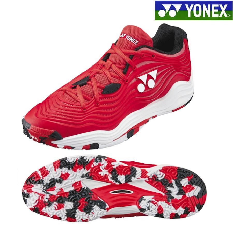 【SHTF5LGC(713) 25.0】YONEX(ヨネックス) テニスシューズ パワークッション フュージョンレブ5ウィメンGC レッド/ホワイト 新品未使用 