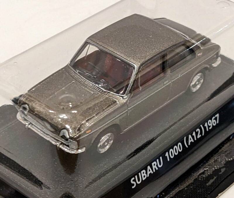 【極美品】コナミ　スバル1000（A12）1967　ガンメタ　絶版名車コレクション Vol.7　1/64　箱付き新品