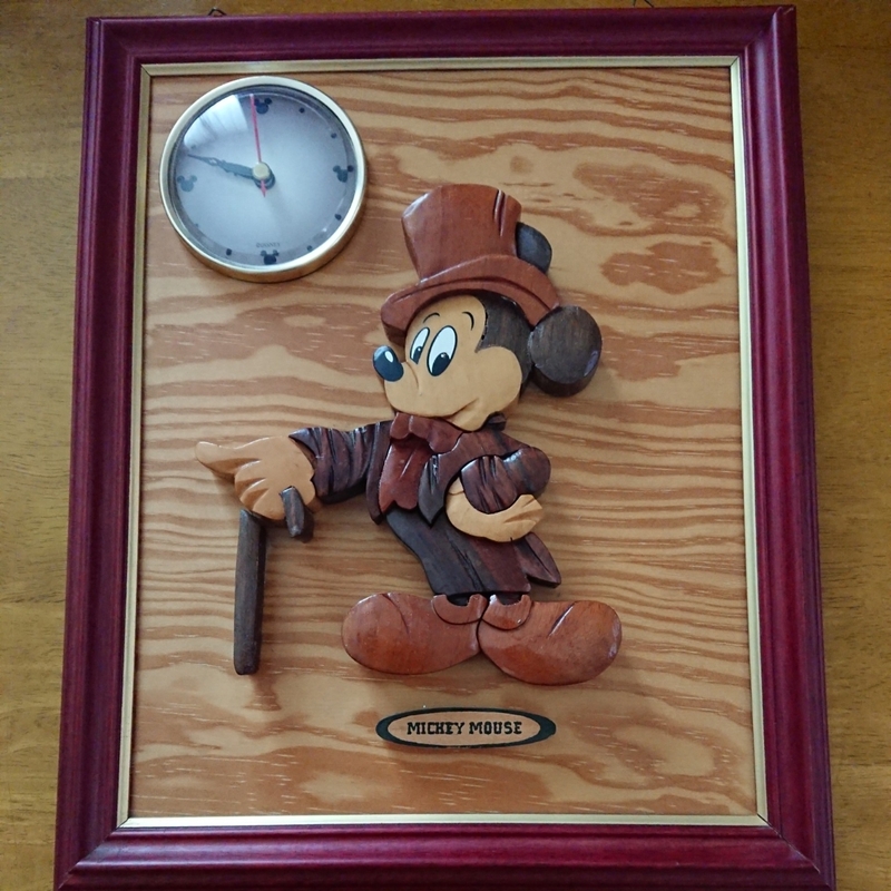 昭和レトロ☆ミッキーマウス掛時計☆木製アンティーク☆壁掛け