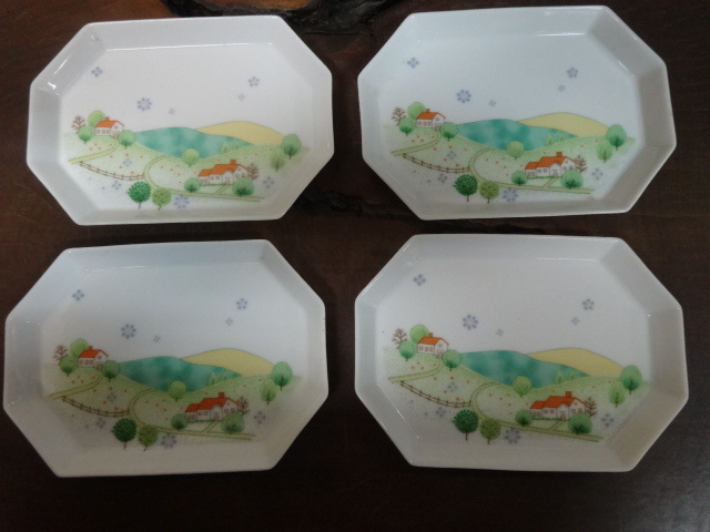 昭和レトロ メルヘン かわいらしいお皿 トレイ 4枚 保管品