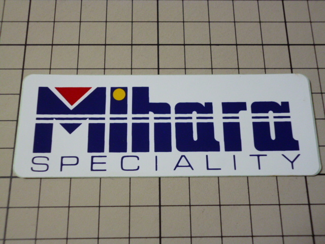 【最後の1枚】 純正品 Mihara SPECIALITY ステッカー 当時物 です(白/103×38mm) ミハラスペシャリティ PADDOCCK O&M パドックO&M