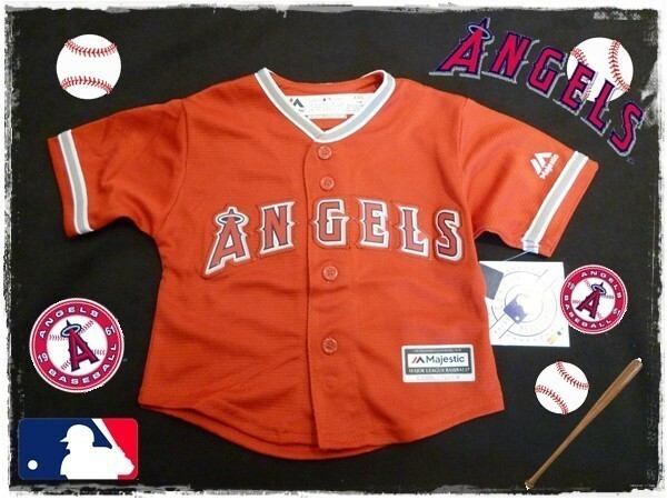 MLB　LA　angels　ロサンゼルス　エンジェルス　子供用　ジュニア　公式　ユニフォーム　大谷　メジャー　野球　YOUTH　10/12(M)　150　赤