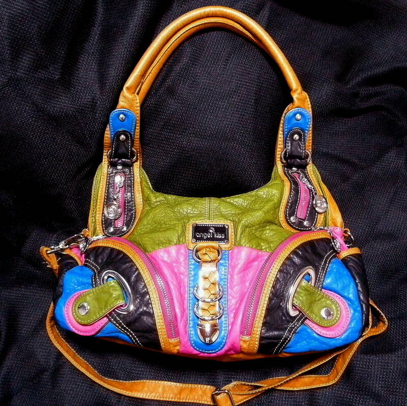 即決 未使用 Angel Kiss Handbag かわいいです エンジェルキス マルチカラー ハンドバッグ ショルダーバッグ 新品 保管品 定形外可