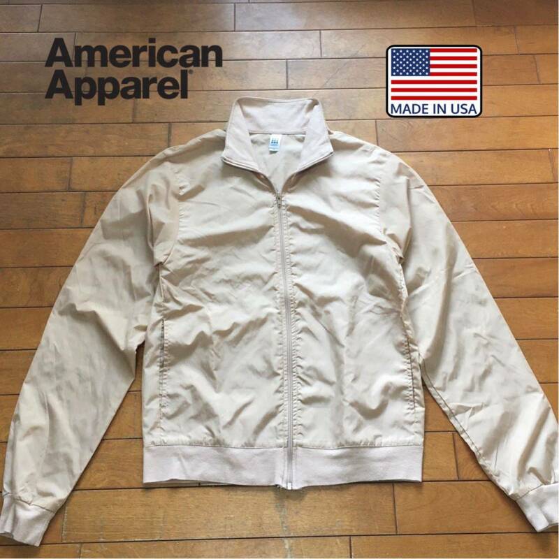 ★【 American apparel 】★ USA製 ナイロン プルジップジャケット★サイズS★O615