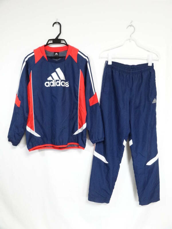 アディダス adidas 裏地メッシュ ピステ ジャケット パンツ ウェア セットアップ 上下 ジュニア 160cm 送料510～ ネイビー 紺