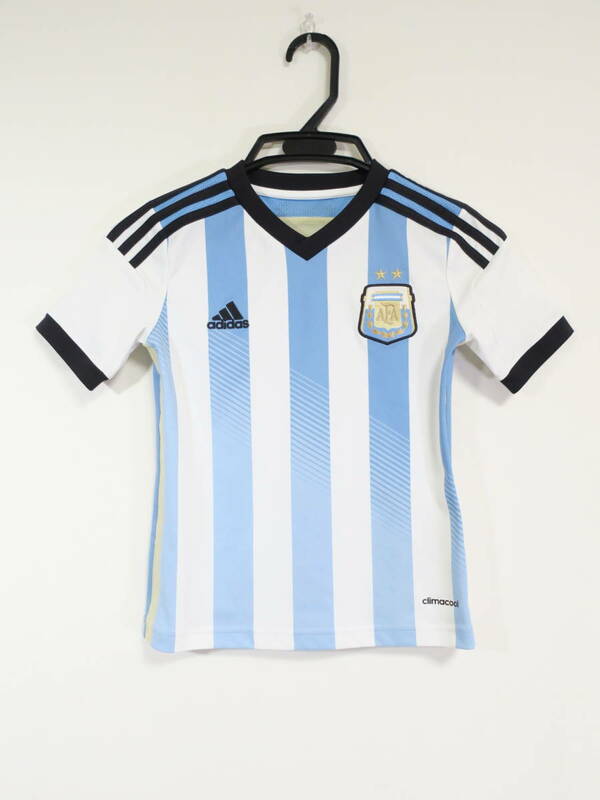 アルゼンチン 代表 2014 ホーム ユニフォーム ジュニア 130cm アディダス ADIDAS サッカー シャツ 子供 キッズ Argentina