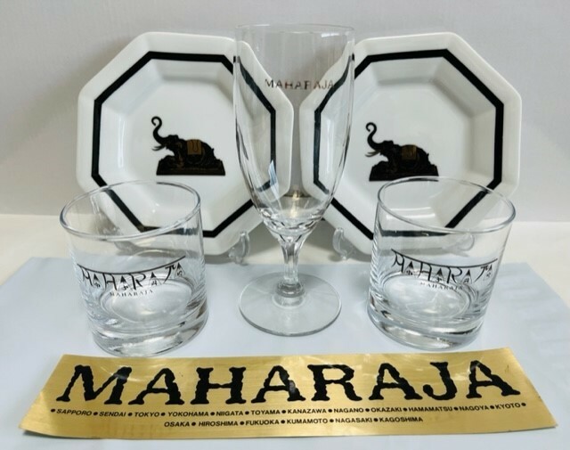 DISCO MAHARAJA マハラジャ ロックグラス2コ シャンパングラス1コ レア品 稀少 正規品