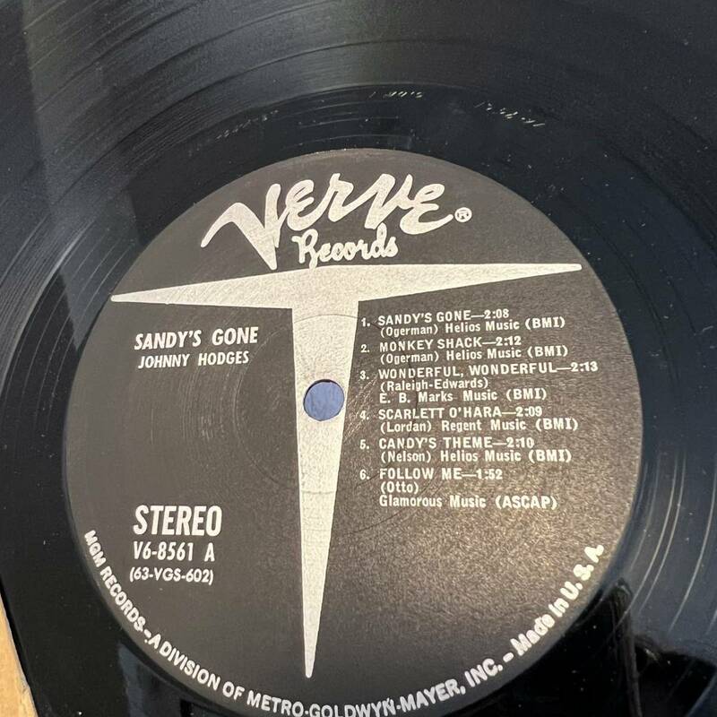 Johnny Hodges Sandy's Gone ジャズレコード　LP 黒T