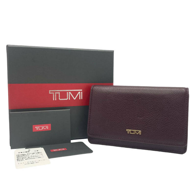 新品 TUMI トゥミ SM SLIM EVVELOPE WALLET コンパクトウォレット 財布 コードバン 馬革 カードケース コインケース 未使用