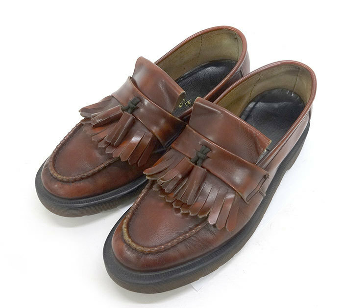 Dr.Martens×Loake ドクターマーチン×ローク ローファー FB1226 キルトタッセル 英国製 サイズ約22.5cm 茶 ブラウン シューズ 靴