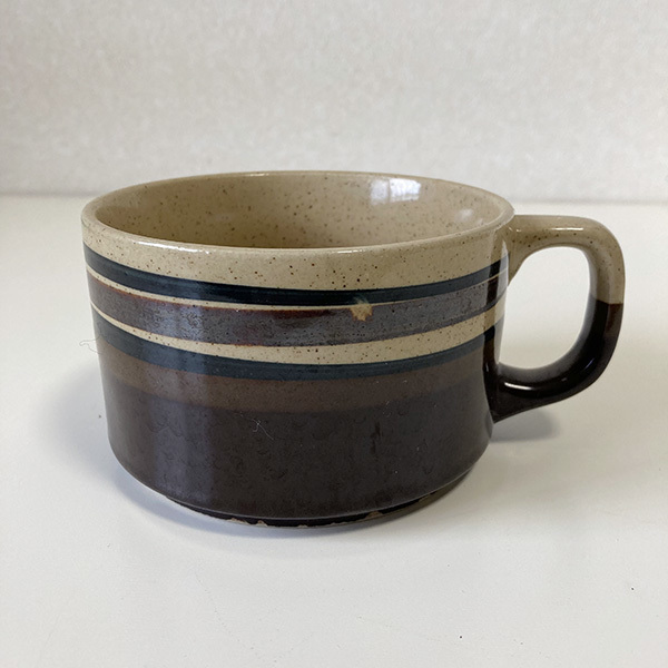 アメリカ製ビンテージ セラミックのコーヒーカップ ブラウン 868