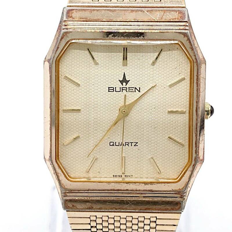 【電池切れ】BUREN　ビューレン　クォーツ腕時計　コンビ　BU-9002M ケース：2.5　