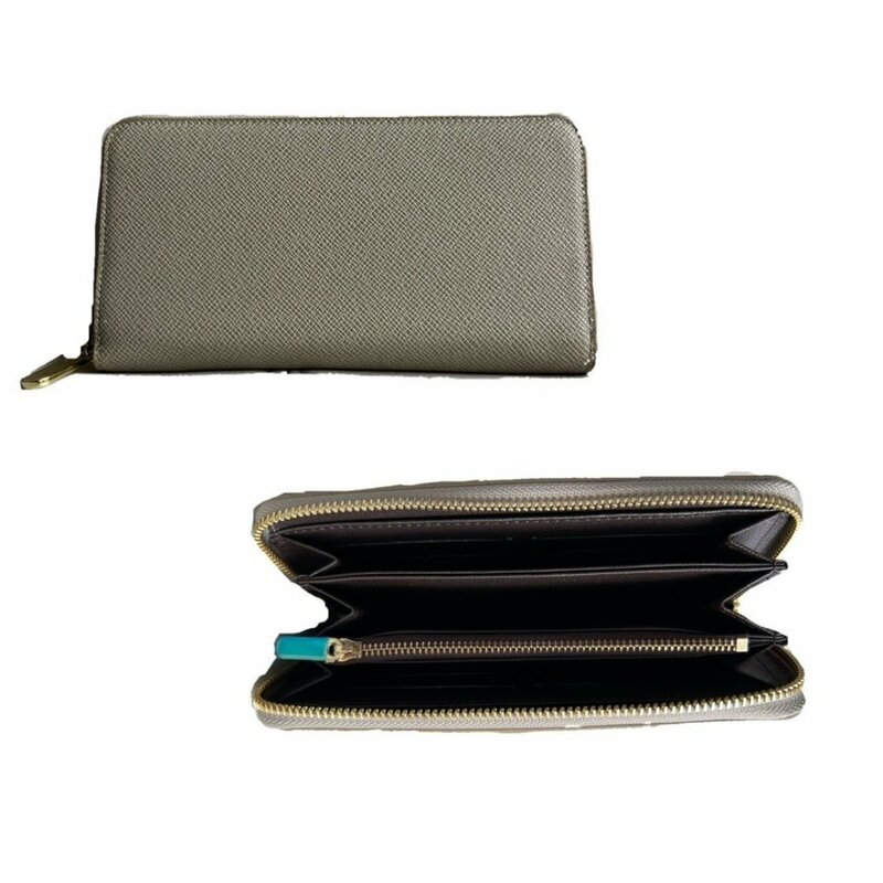 長財布 メンズ カーキ レディース ラウンドファスナー 使いやすい 人気 ブランド 軽量 薄い 財布 コインケース