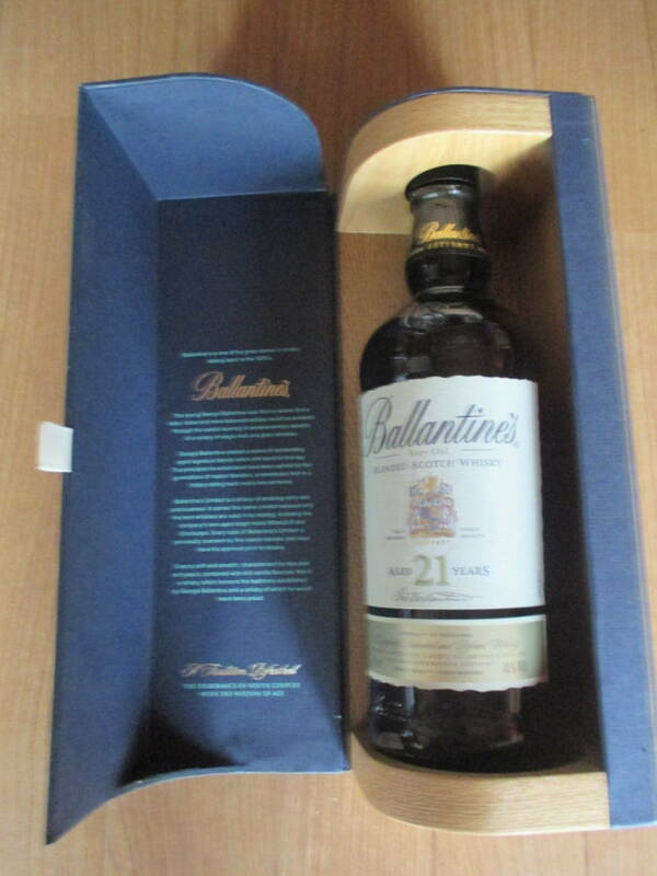 空瓶 空ボトル 空びん Ballantine’s バランタイン21年 ウイスキー スコッチ 空き箱 フタ 限定