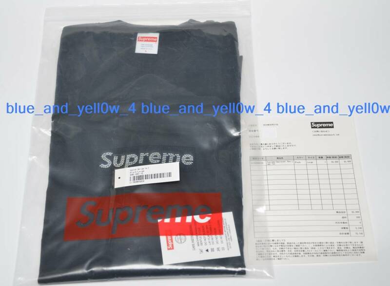 ■新品 国内正規品 Lサイズ Supreme Swarovski Box Logo Tee Black Large シュプリーム スワロフスキー Tシャツ