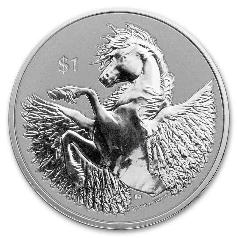 [保証書・カプセル付き] 2021年 (新品) イギリス領 ヴァージン諸島「ペガサス」純銀 1オンス 銀貨