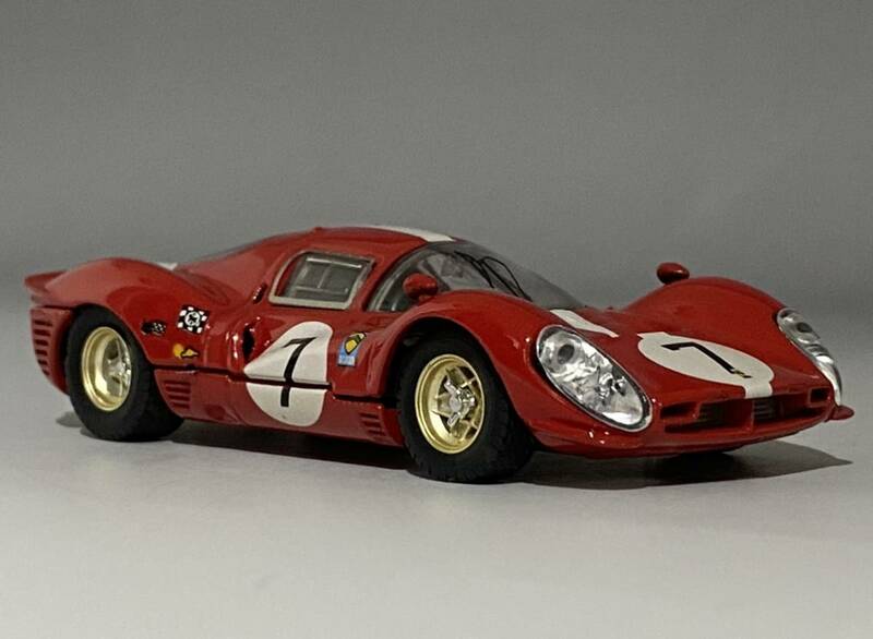 Bang 1/43 Ferrari 412 P #7 4位 Monza 1000km 1967 ◆ Vaccarella / Muller ◆ フェラーリ 412P (330 P4) バング 7104