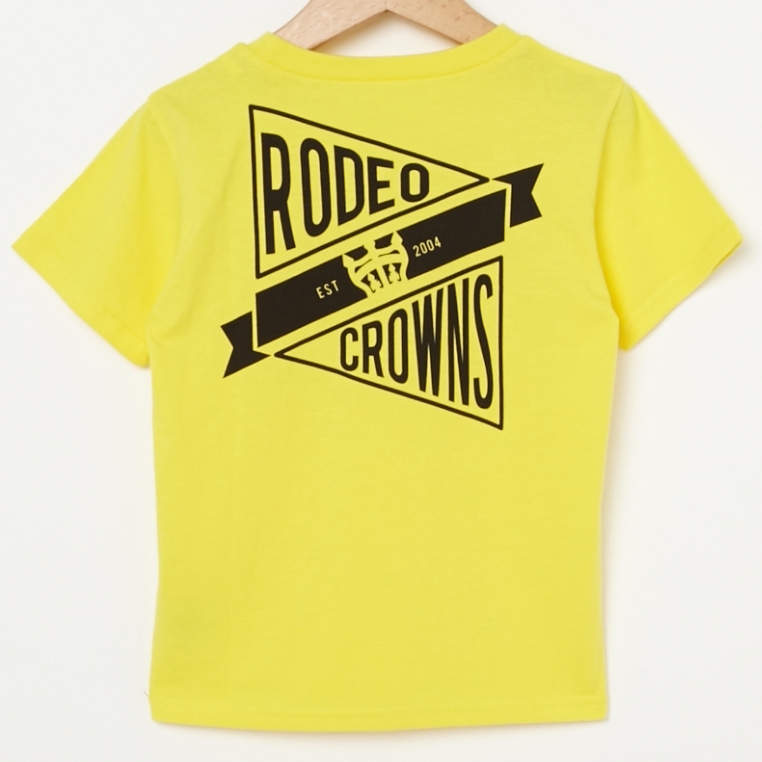 RODEO CROWNS キッズ フラッグ ロゴ Tシャツ 110㎝ イエロー 黄色